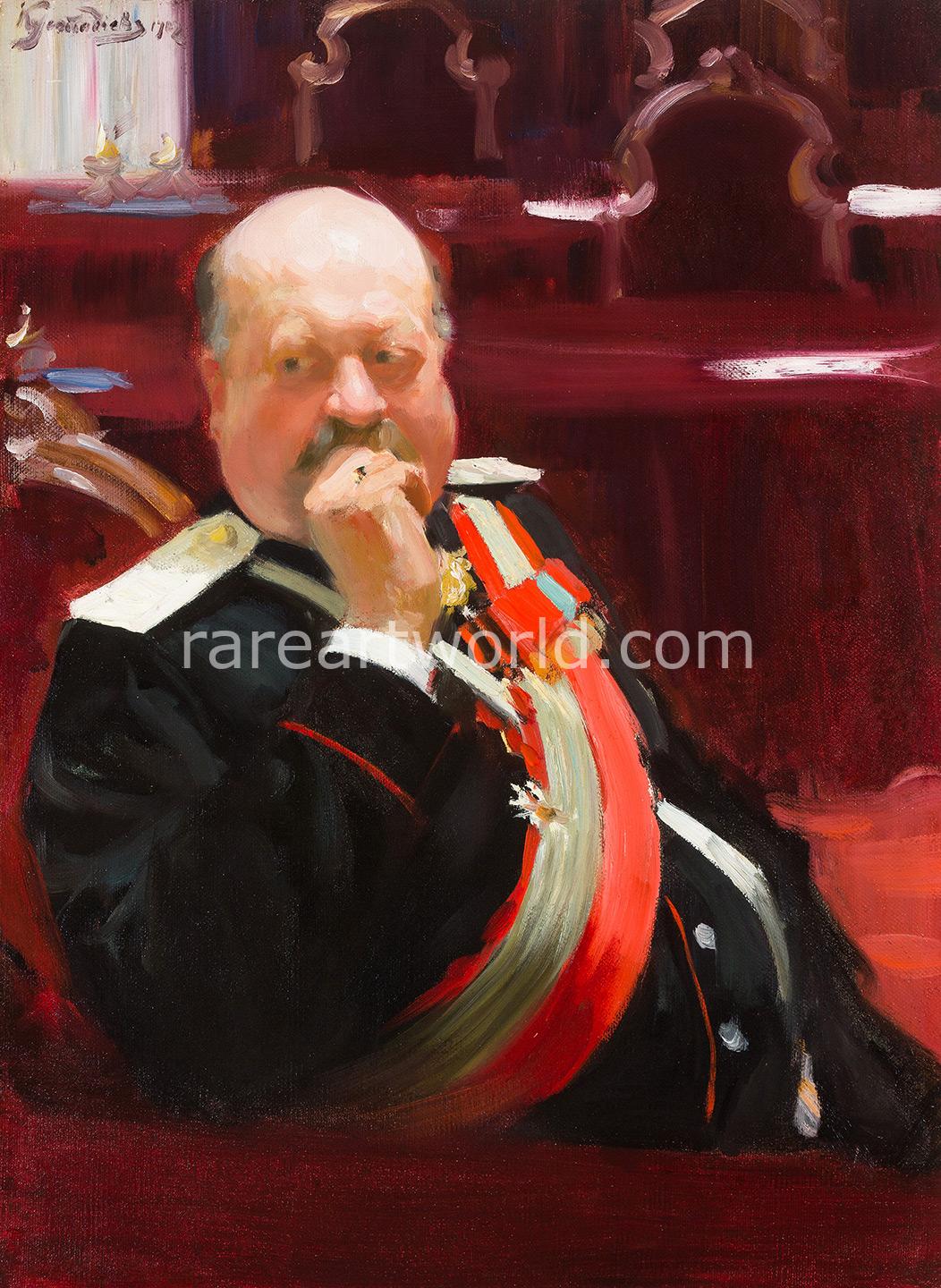 Portrait of Count Alexei Pavlovich Ignatiev by Boris Kustodiev Portrait of Count Alexei Pavlovich Ignatiev by Boris Kustodiev