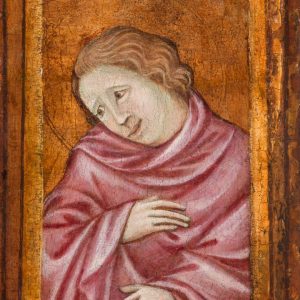 Saint John the Evangelist, mourner half-length by Anonymous follower of Pietro Lorenzetti