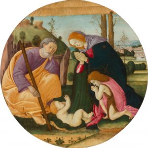 The Adoration of the Child with young John the Baptist by Sandro Botticelli