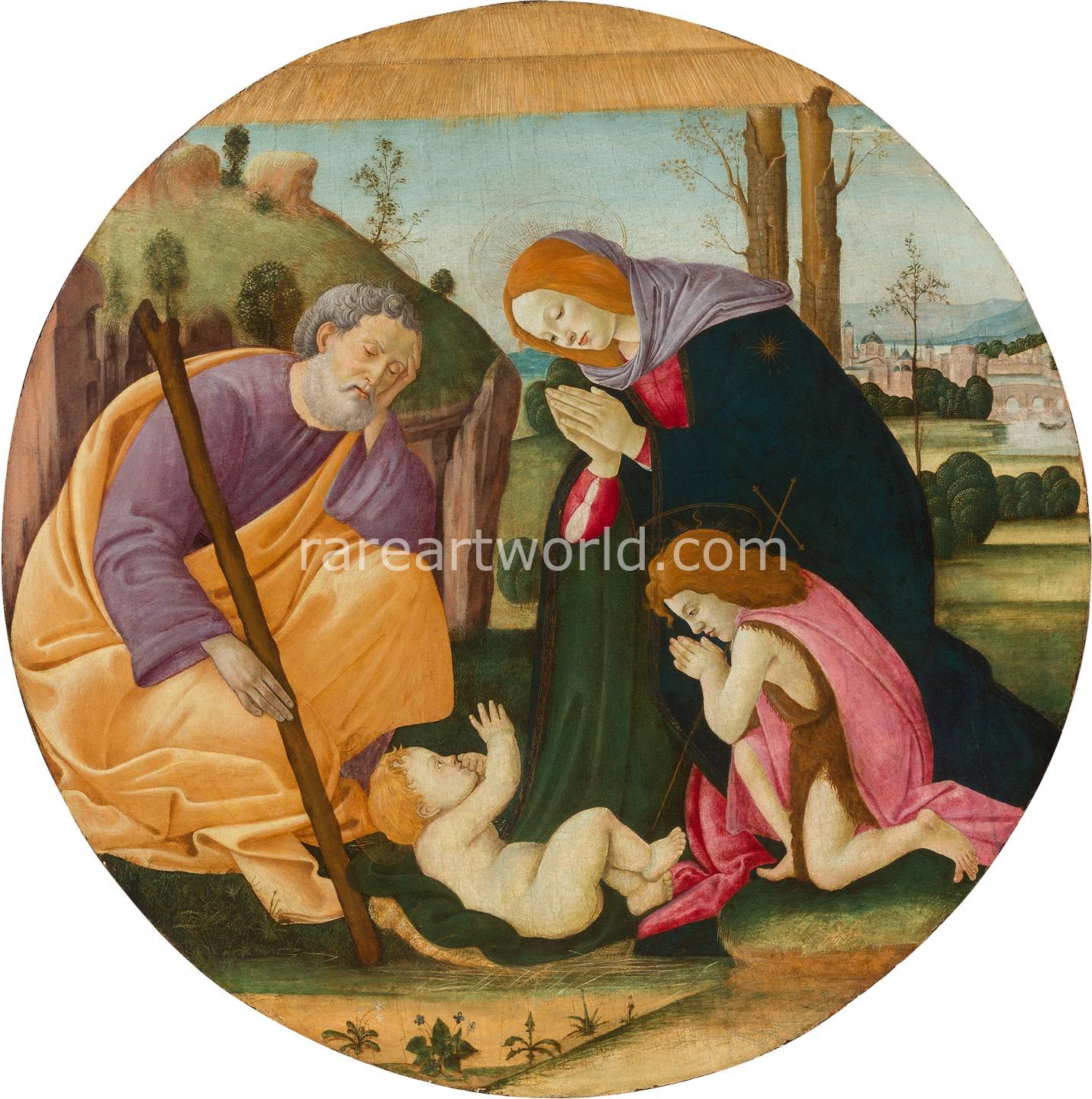 The Adoration of the Child with young John the Baptist by Sandro Botticelli The Adoration of the Child with young John the Baptist by Sandro Botticelli