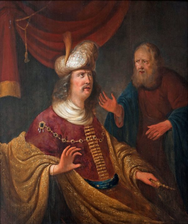 The Prophet Nathan denounces King David by Jan Adriaensz van Staveren