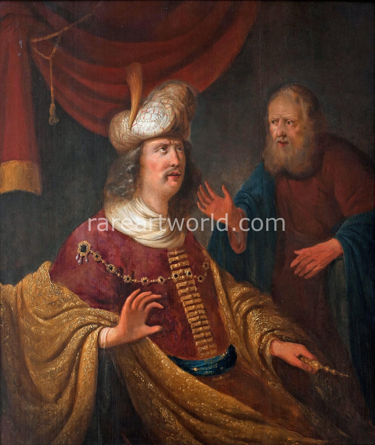 The Prophet Nathan denounces King David by Jan Adriaensz van Staveren The Prophet Nathan denounces King David by Jan Adriaensz van Staveren