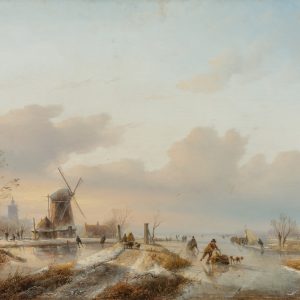 Winter ice skating by Jan Jacob Spohler